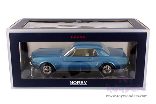 Norev - Ford Mustang Hardtop Coupe (1965, 1/18 scale diecast model car, Turquoise Metallic) 182800