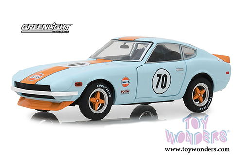 Greenlight - Tokyo Torque Datsun 240Z #70 Gulf Oil Hardtop (1970, 1/24 scale diecast model car, Light Blue) 18302