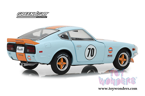 Greenlight - Tokyo Torque Datsun 240Z #70 Gulf Oil Hardtop (1970, 1/24 scale diecast model car, Light Blue) 18302