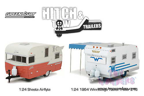 Greenlight - Hitch & Tow Trailers (1/24 scale diecast model car, Asstd.) 18415/6