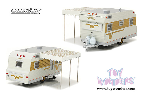 Greenlight - Hitch & Tow Trailers Series 2 | Winnebago 216 Trailer (1964, 1/24 scale diecast model car, White w/Gold) 18420B/12