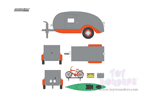 Greenlight - Hitch & Tow Trailers Series 6 (1/24 scale diecast model car, Asstd.) 18460