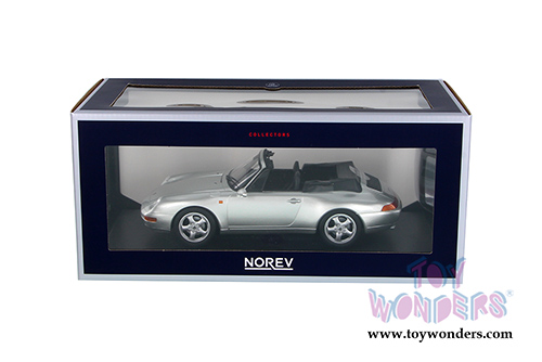 Norev - Porsche 911 Carrera Cabriolet Convertible (1993, 1/18 scale diecast model car, Silver) 187592
