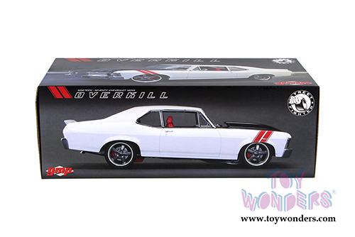 GMP - Street Fighter Overkill Chevy Nova Hard Top (1970, 1/18 scale diecast model car, Alpine White/Black/Red) 18811