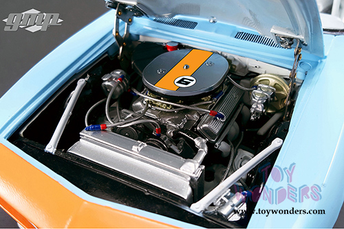 GMP - Chevrolet Camaro #6 Gulf Oil Street Fighter Hard Top (1968, 1/18 scale diecast model car, Blue w/Orange) 18814
