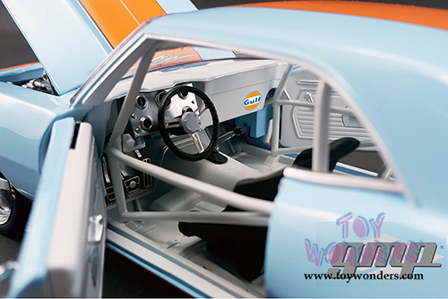 GMP - Chevrolet Camaro #6 Gulf Oil Street Fighter Hard Top (1968, 1/18 scale diecast model car, Blue w/Orange) 18814