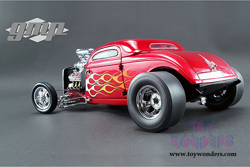 GMP - Blown Altered Nitrocoupe (1934, 1/18 scale diecast model car, Metallic Red/Flames) 18816