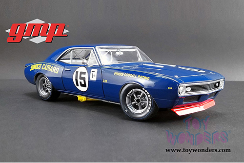 GMP - Chevrolet&reg; Trans Am Camaro&reg; Z/28 #15 Mark Donohue - Sunoco Penske Racing Hardtop (1967, 1/18 scale diecast model car, Blue) 18833
