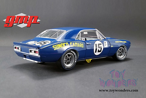 GMP - Chevrolet&reg; Trans Am Camaro&reg; Z/28 #15 Mark Donohue - Sunoco Penske Racing Hardtop (1967, 1/18 scale diecast model car, Blue) 18833