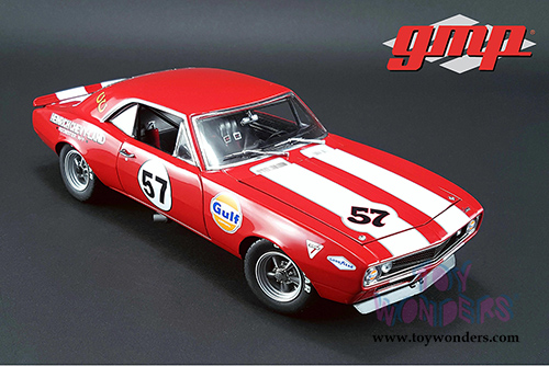GMP - Chevrolet&reg; Camaro&reg; #57 Gulf Oil Heinrich Chevy-Land Hardtop (1967, 1/18 scale diecast model car, Red/White) 18843