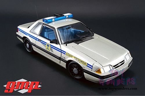 GMP - Ford Mustang South Carolina Highway Patrol SSP (1991, 1/18 scale diecast model car, White w/Blue) 18844