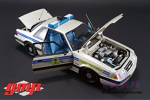 GMP - Ford Mustang South Carolina Highway Patrol SSP (1991, 1/18 scale diecast model car, White w/Blue) 18844
