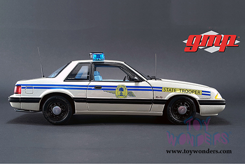 GMP - Ford Mustang South Carolina Highway Patrol SSP (1991, 1/18 scale diecast model car, White w/Blue) 18844