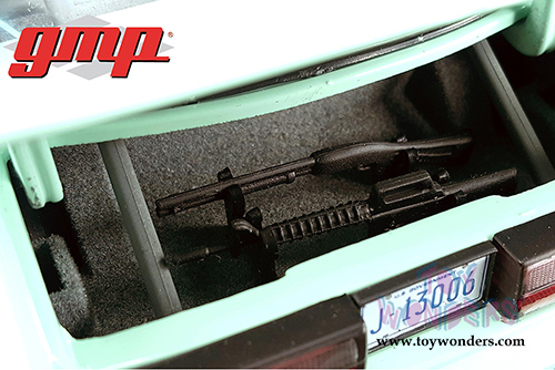 GMP - Ford Mustang United States Border Patrol SSP (1988, 1/18 scale diecast model car, Turquoise w/White) 18845