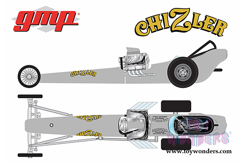GMP - "The Chizler V" Vintage Dragster (1/18 scale diecast model car, Silver) 18847
