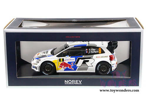 Norev - Sebastian Ogier-Julien Ingrassia Volkswagen Polo R WRC Race Car #8 Hard Top (Winner Rallye de France 2013, 1/18 scale diecast model car) 188475