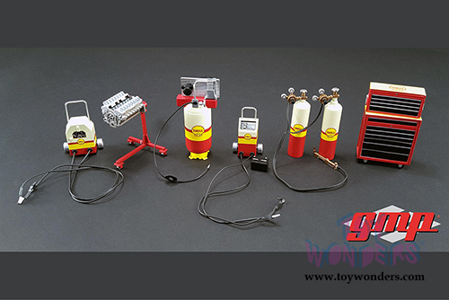 GMP - Shell Oil Garage Shop Tool Set (6 pc. set, 1:18 Scale) 18869