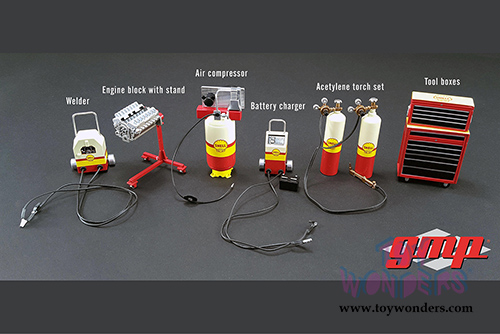 GMP - Shell Oil Garage Shop Tool Set (6 pc. set, 1:18 Scale) 18869