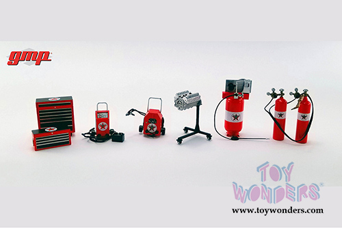 GMP - Texaco Oil Garage Shop Tool Set 1 (6 pc. set, 1:18 Scale) 18870