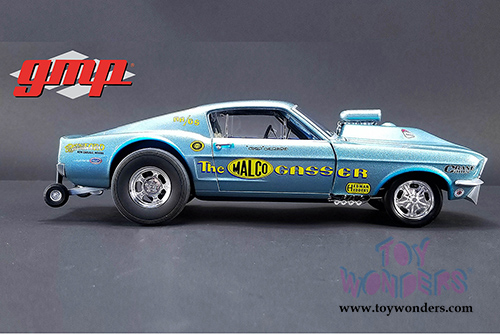 GMP - Ohio George’s 1967 Ford Mustang Malco Gasser with Airflow Front Spoiler (1967, 1/18 scale diecast model car, Blue) 18879