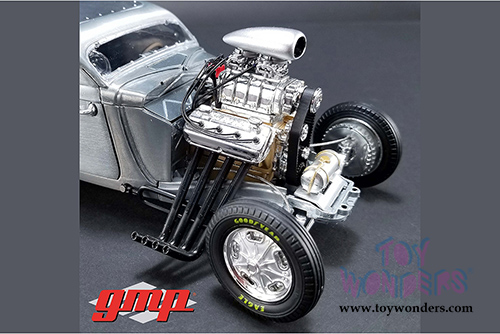 GMP - Blown Altered Coupe Raw Steel (1934, 1/18 scale diecast model car, Silver) 18880