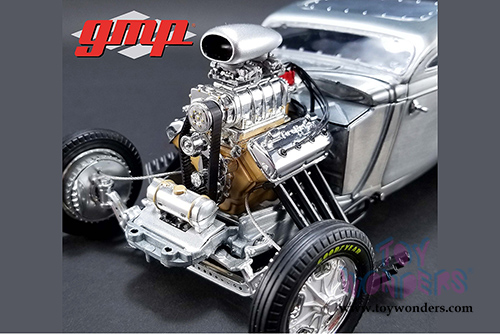 GMP - Blown Altered Coupe Raw Steel (1934, 1/18 scale diecast model car, Silver) 18880