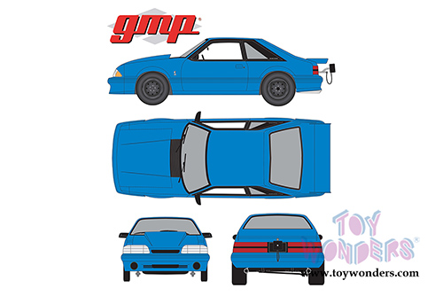 GMP - 1320 Drag Kings | Ford Mustang King Snake Hard Top (1993, 1/18 scale diecast model car, Grabber Blue) 18881