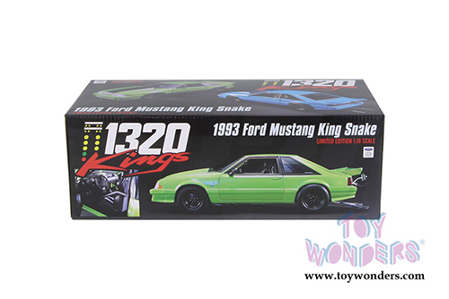 GMP - 1320 Drag Kings | Ford Mustang Cobra King Snake Hard Top (1993, 1/18 scale diecast model car, Nitro Green) 18888