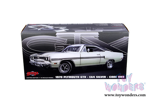 GMP - Plymouth GTX Hardtop (1970, 1/18 scale diecast model car, Silver/Black) 18895