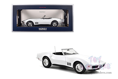 Norev - Chevrolet® Corvette Convertible (1969, 1/18 scale diecast model car, White) 189038