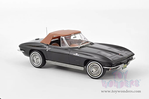 Norev - Chevrolet&reg; Corvette Stingray Cabriolet (1963, 1/18 scale diecast model car, Black) 189055