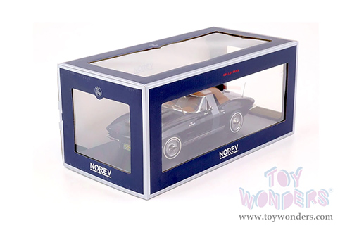 Norev - Chevrolet&reg; Corvette Stingray Cabriolet (1963, 1/18 scale diecast model car, Black) 189055