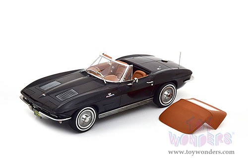 Norev - Chevrolet&reg; Corvette Stingray Cabriolet (1963, 1/18 scale diecast model car, Black) 189055