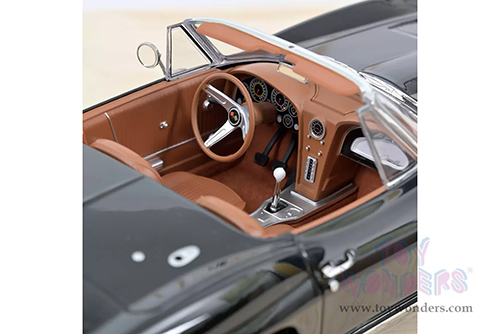 Norev - Chevrolet&reg; Corvette Stingray Cabriolet (1963, 1/18 scale diecast model car, Black) 189055