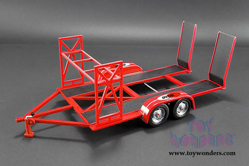 So-Cal Speed Shop Tandem Car Trailer (1/18 scale diecast model, Red) 18907