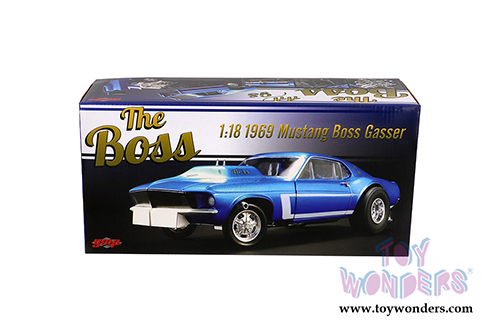 GMP - Ford Mustang Gasser - The Boss Hardtop (1969, 1/18 scale diecast model car, Blue) 18913