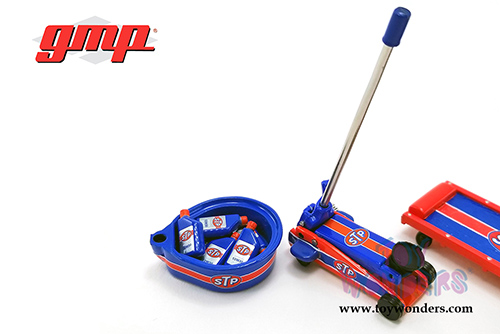 GMP - STP&reg; Oil Shop Tool Set 2 (1:18 Scale, Blue/Red) 18939
