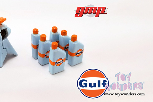 GMP - Gulf Oil Shop Tool Set 2 (1:18 Scale, Light Blue/Orange) 18942