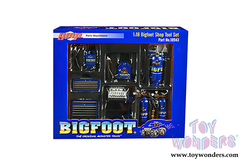 GMP - Bigfoot&reg; #1 The Original Monster Truck Shop Tool Set 1 (1:18 Scale, Blue) 18943