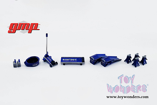 GMP - Bigfoot&reg; #1 The Original Monster Truck Shop Tool Set 2 (1:18 Scale, Blue) 18944