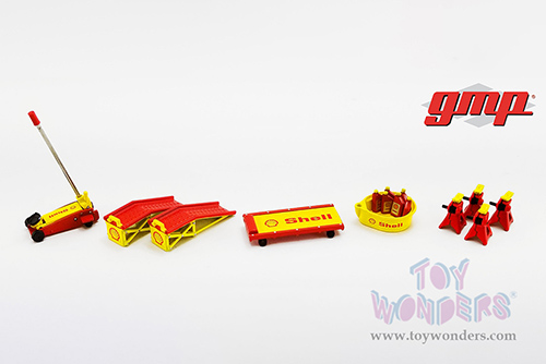 18950 Greenlight GMP Shop Tool Set #2 Shell Oil diecast diorama accessories