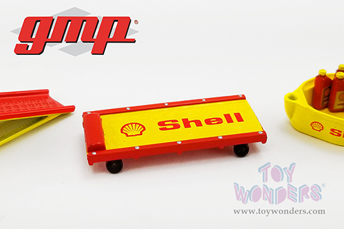 18950 Greenlight GMP Shop Tool Set #2 Shell Oil diecast diorama accessories