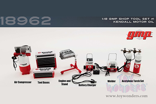 18962 GMP Greenlight Kendall Motor Oil Shop Tool Set model diecast car accessories