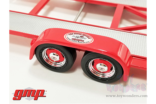 18963 GMP Greenlight Busted Knuckle Garage Tandem Car Trailer with Tire Rack model diecast car accessories