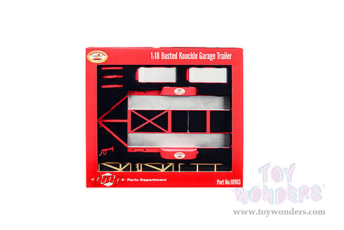18963 GMP Greenlight Busted Knuckle Garage Tandem Car Trailer with Tire Rack model diecast car accessories