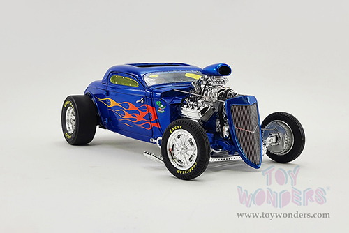 Acme - Rat Fink Hot Rod Blown Altered Coupe (1934, 1/18 scale diecast model car, Blue) 18965