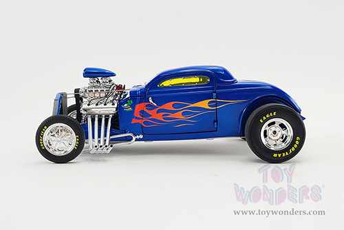 Acme - Rat Fink Hot Rod Blown Altered Coupe (1934, 1/18 scale diecast model car, Blue) 18965