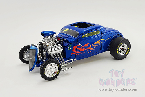 Acme - Rat Fink Hot Rod Blown Altered Coupe (1934, 1/18 scale diecast model car, Blue) 18965