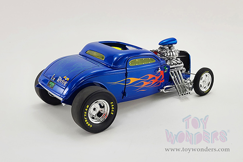 Acme - Rat Fink Hot Rod Blown Altered Coupe (1934, 1/18 scale diecast model car, Blue) 18965