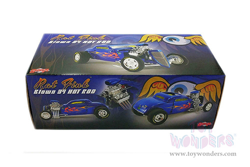 Acme - Rat Fink Hot Rod Blown Altered Coupe (1934, 1/18 scale diecast model car, Blue) 18965